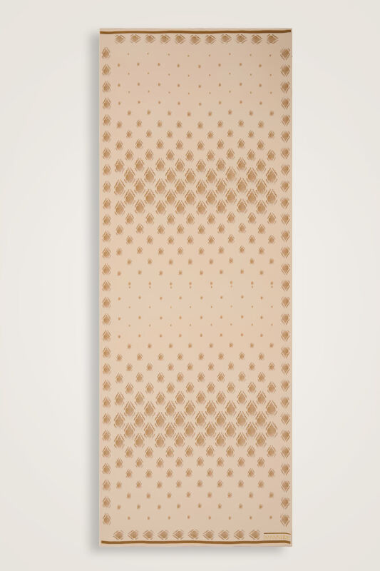 Damlalar Bej Krep İpek Şal 80x200 - 2