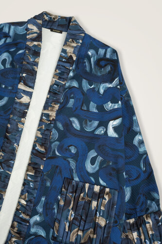 Dere Yolu Bej-İndigo Koton Ceket - Imannoor (2)