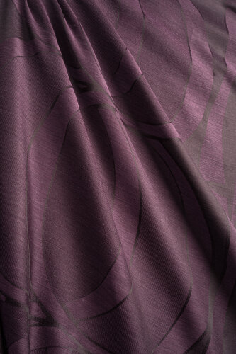 Dev Bambunoor Patlıcan Moru Yün İpek Şal 70x200 - 3