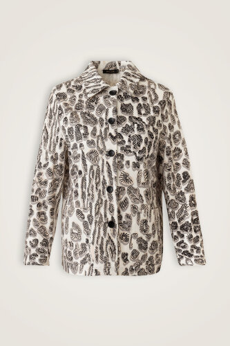 Doğunun Leoparı Beyaz Pamuk Ceket - Imannoor (1)