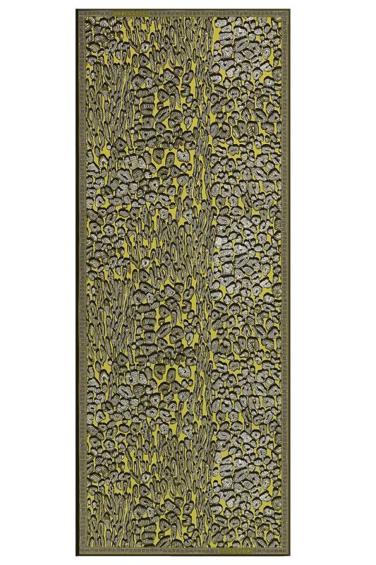 Doğunun Leoparı Sarı İpek Şal - 1
