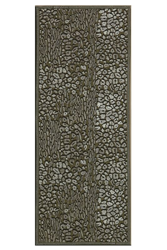 Doğunun Leoparı Yeşil İpek Şal - 1