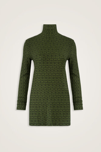 Dokuma Noor Haki Uzun Penye Bluz - Imannoor