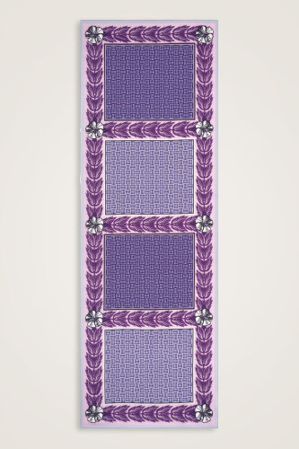 Dört Mevsim Lila Pamuk Floş Şal 70x210 - Imannoor (1)
