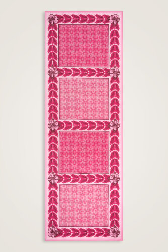 Dört Mevsim Pembe Pamuk Floş Şal 70x210 - Imannoor (1)