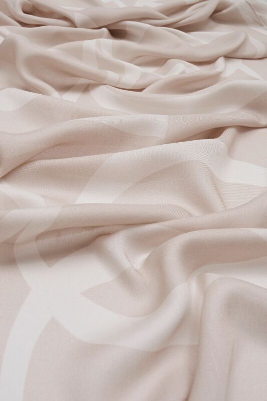 Double o Logo Shawl Beige - 2