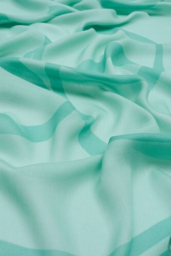 Double o Logo Shawl Turquoise - 2