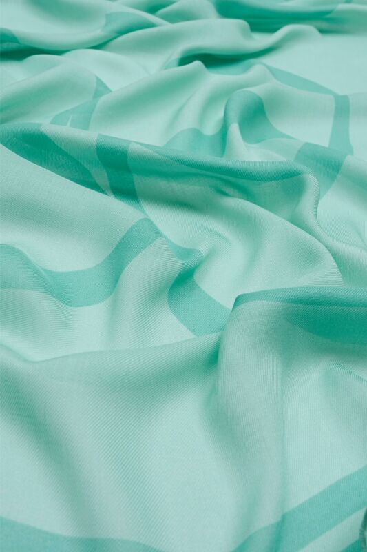 Double o Logo Shawl Turquoise - 2