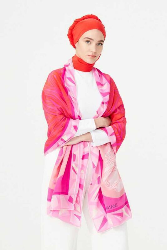 Double OO Silk Shawl Pink - 4