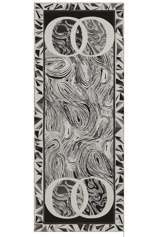 Double OO Silk Shawl Black - 1