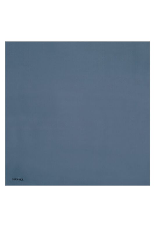 Double Sided Twill Silk Scarfl Blue - 1