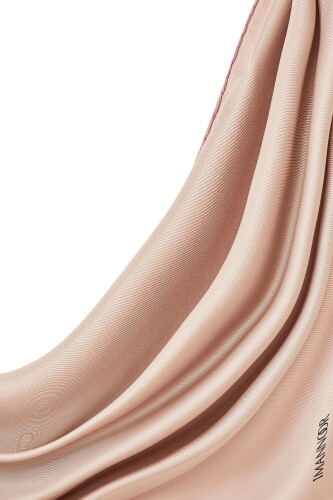 Double Sided Twill Silk Scarf Natural - 5