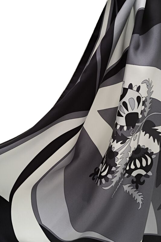 Dream Loop Twill Silk Scarf Black - 5