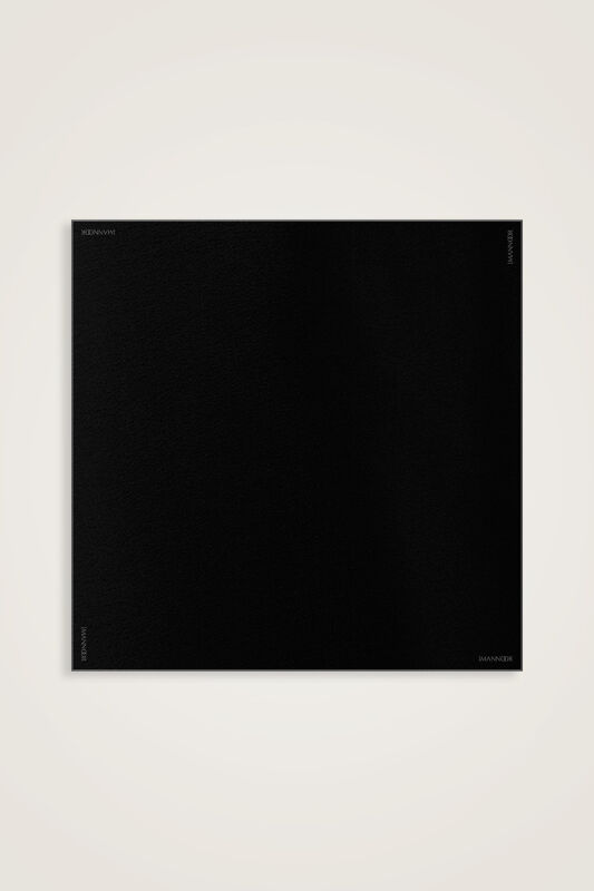 Düz Renk Siyah Krep İpek Eşarp 110x110 - 2