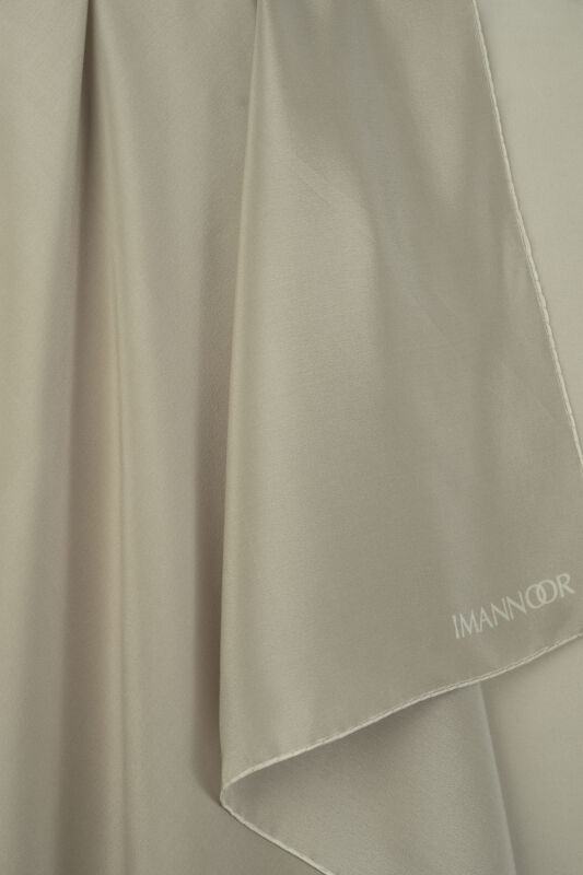 Düz Renk Vizon Krep İpek Eşarp 110x110 - 4