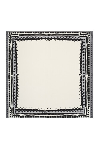 Edge Silk Scarf White - 2