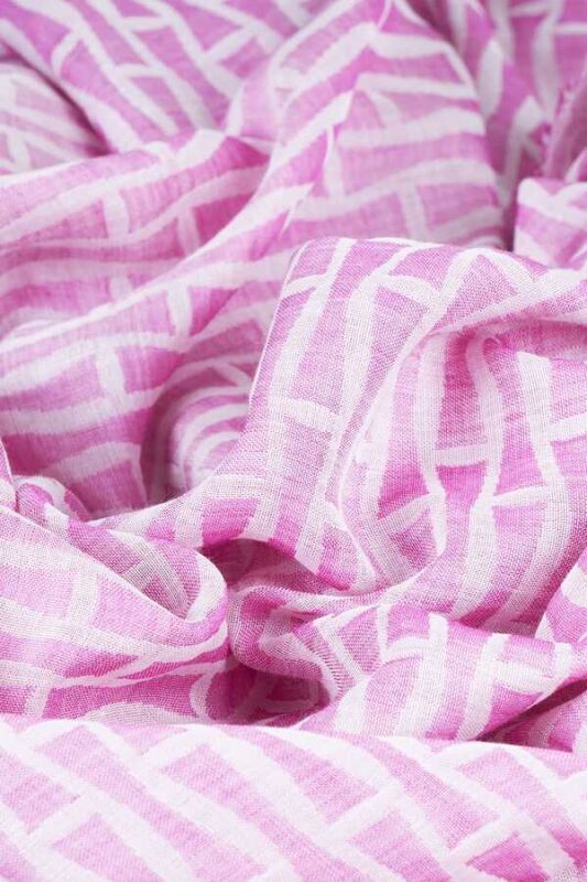 Eye of Iman Silk Shawl Fuchsia - 3