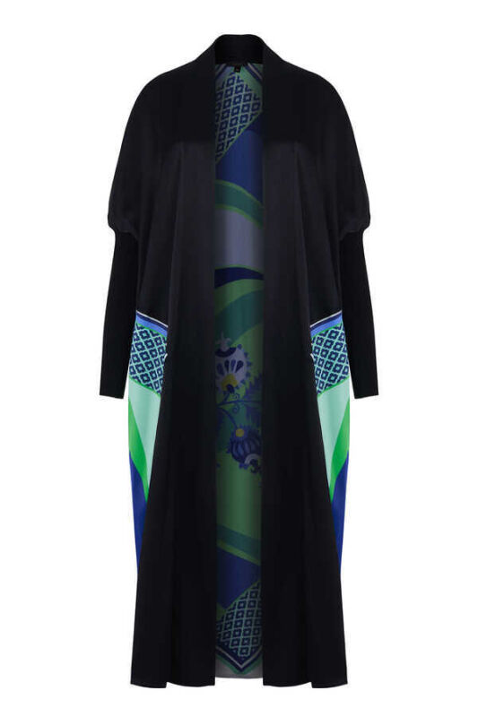 Fancy Uzun Yeşil Kimono - 1