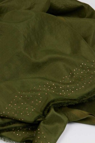 Fine Silk Solid Silk Shawl Green - 4