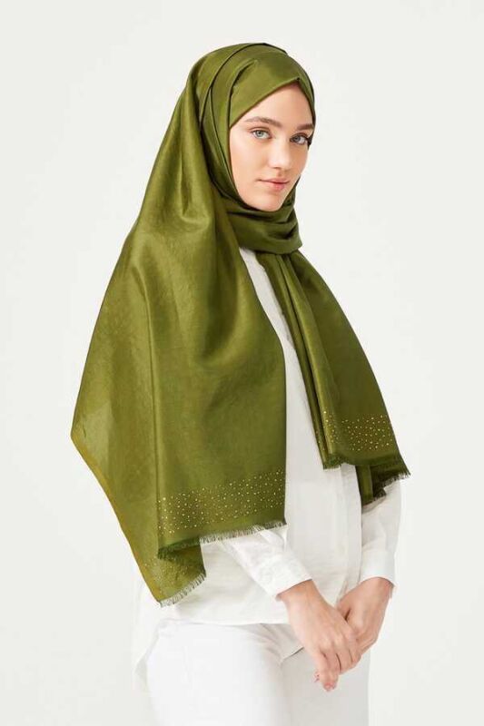Fine Silk Solid Silk Shawl Green - 2
