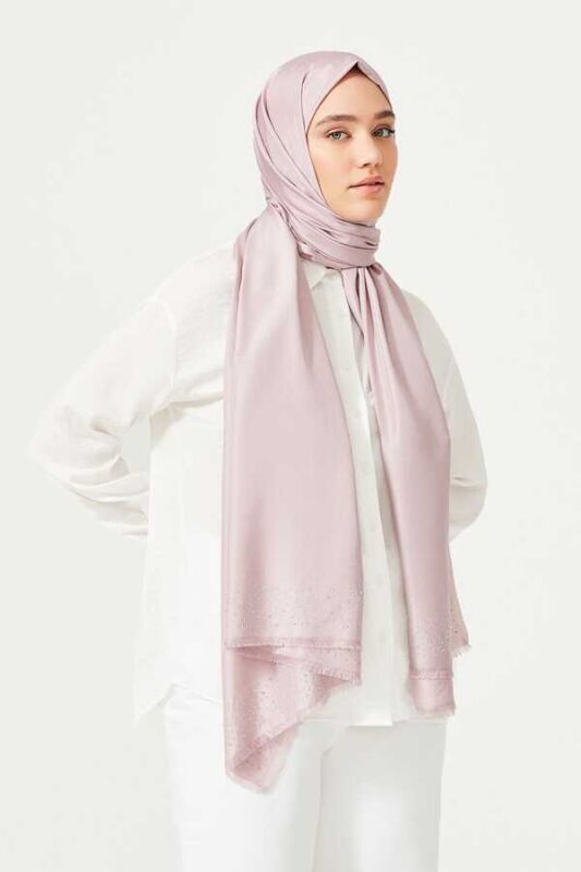 Fine Silk Solid Silk Shawl Pink - 2
