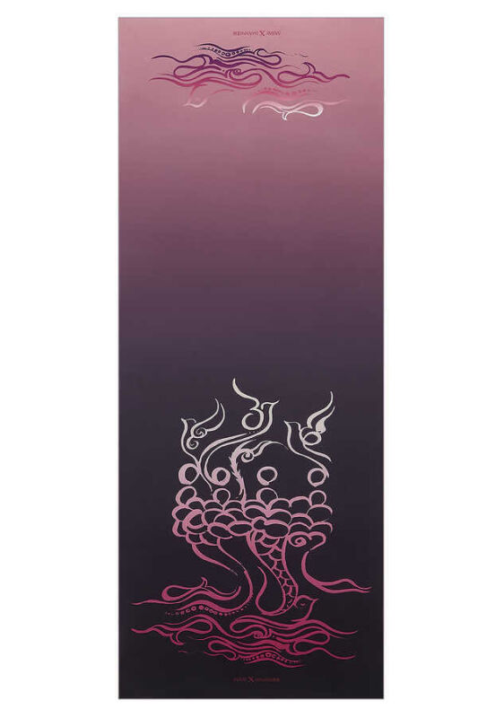 Fish and Bird Silk Shawl Plum - 1
