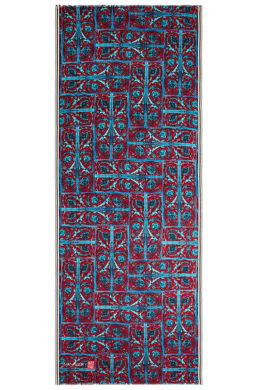 Fountain Wool Shawl Turquoise - 1