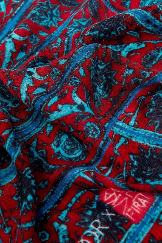 Fountain Wool Shawl Turquoise - 3