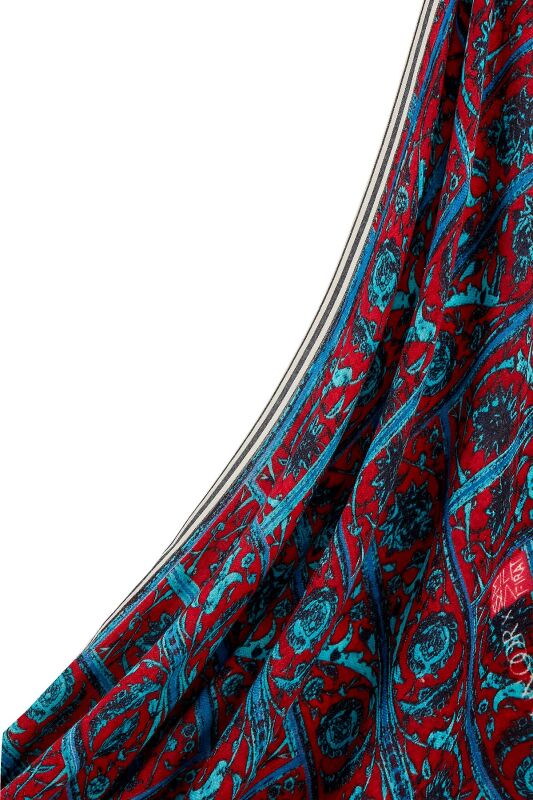 Fountain Wool Shawl Turquoise - 5