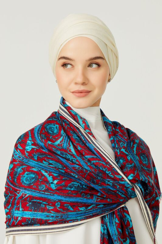 Fountain Wool Shawl Turquoise - 6