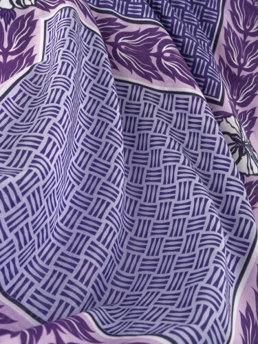 Four Seasons Lilac Cotton Floss Scarf - Imannoor (4)