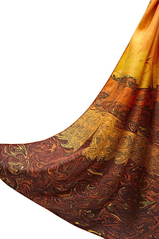 Galata Tower Twill Silk Foulard - 2
