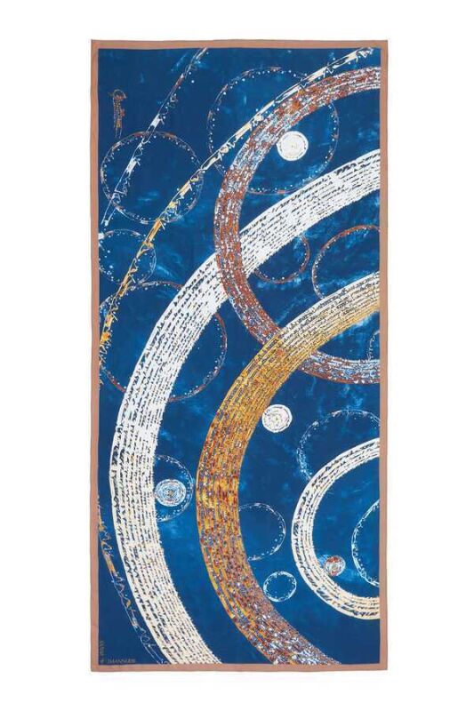 Galaxy Silk Shawl Blue - 1