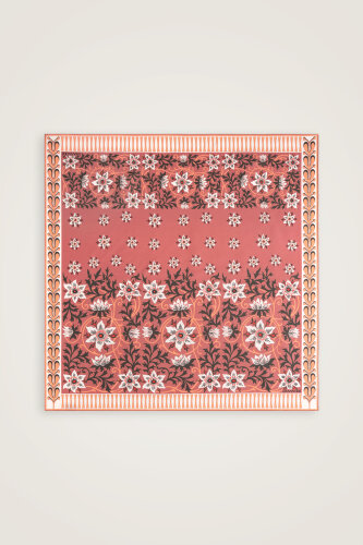 Garp Çiçeği Gül Kurusu Tivil İpek Eşarp 90x90 - Imannoor (2)