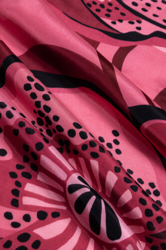 Gelincik Bordo Pamuk Floş Şal 72x212 - Imannoor (4)