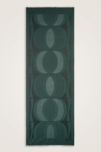 Giant Bambunoor Emerald Wool Silk Scarf - Imannoor (1)