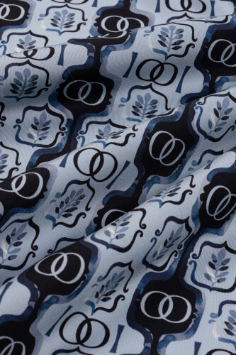 Girdap Mavi Tivil İpek Eşarp 95x95 - Imannoor (4)