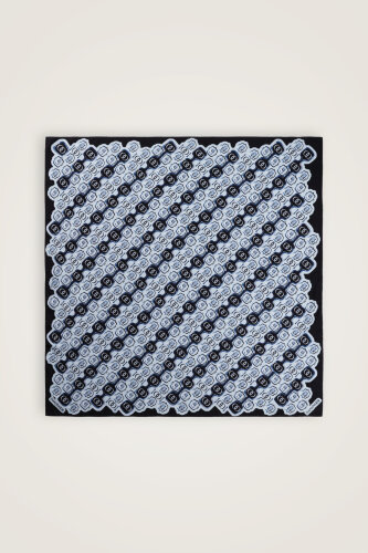 Girdap Mavi Tivil İpek Eşarp 95x95 - Imannoor (2)