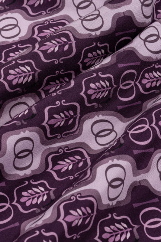 Girdap Mürdüm Tivil İpek Eşarp 95x95 - 4