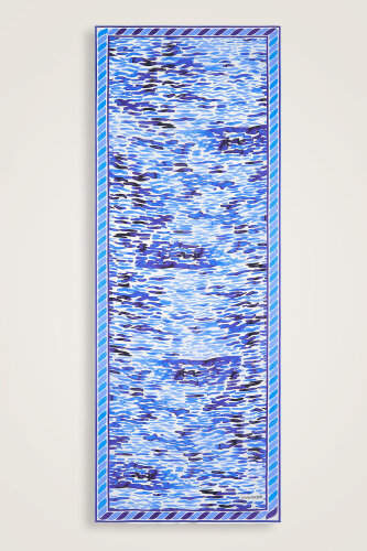 Göl Kenarı Mor Krep İpek Kaftan Şal 70x210 - Imannoor (2)