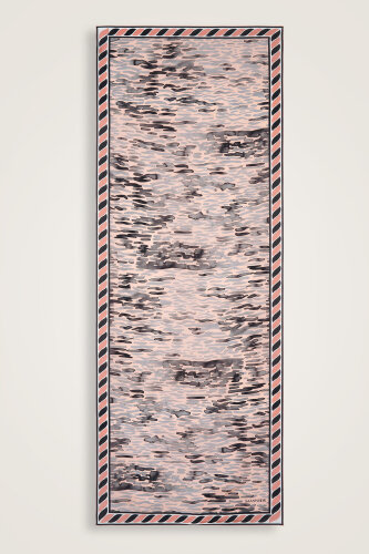 Göl Kenarı Somon Krep İpek Kaftan Şal 70x210 - Imannoor (2)