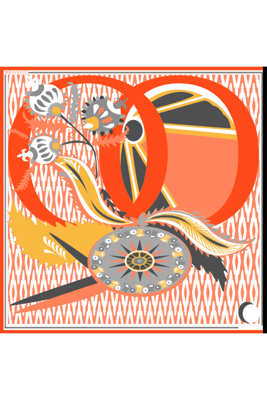 Golden OO Scarf Orange - 1