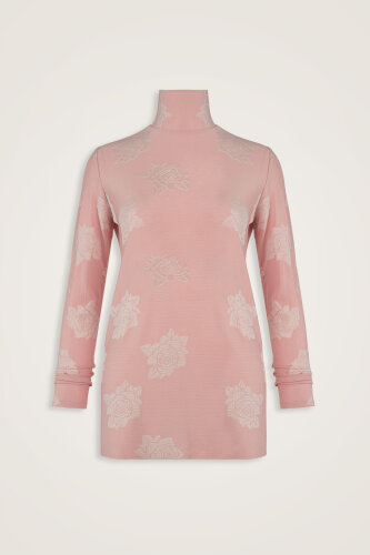 Gül Jakar Açık Pembe Uzun Penye Bluz - Imannoor