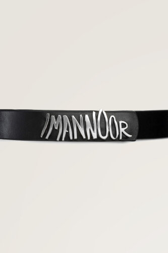 Gümüş Tokalı Siyah Deri Kemer - Imannoor (3)