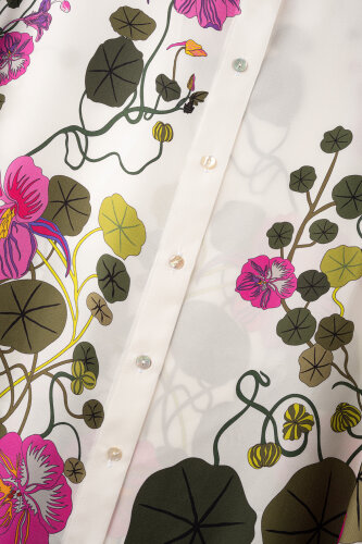 Havuz Çiçeği Beyaz Tivil İpek Gömlek - Imannoor (2)