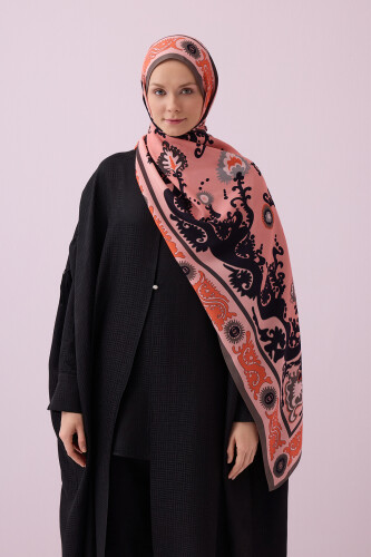 Hayat Somon Floş Viskon Şal 70x210 - 3