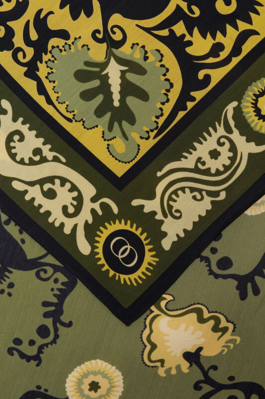 Hayat Yeşil Floş Viskon Şal 70x210 - 5