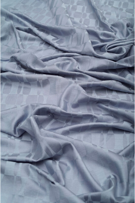 Honeycomb Monogram Cashmere Silk Shawl Grey - 3