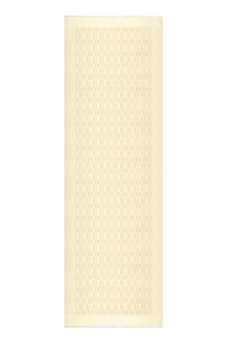 Honeycomb Monogram Cashmere Silk Shawl White - 1