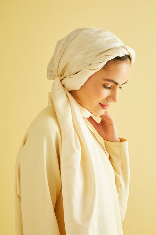 Honeycomb Monogram Cashmere Silk Shawl White - 4